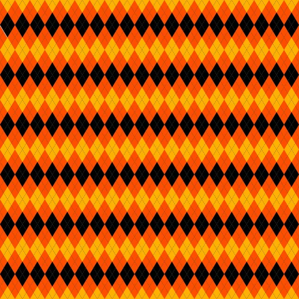 Halloween Argyle plaid. Scottish cage background — Stock Vector