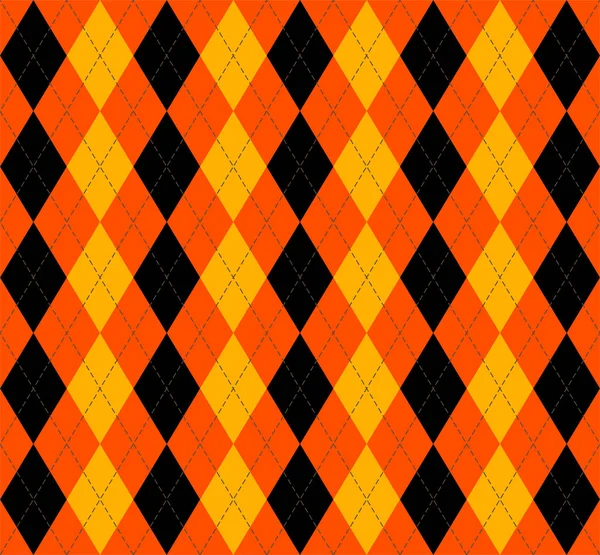 Halloween Argyle ruitje. Schotse kooi achtergrond — Stockvector