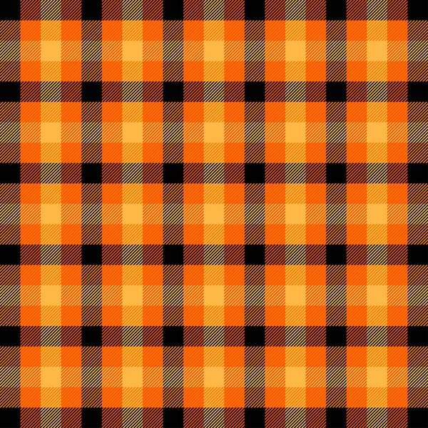 Carreaux de tartan d'Halloween. Fond de cage écossais — Image vectorielle