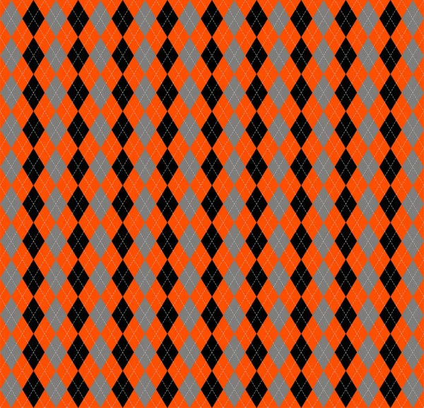 Halloween Argyle plaid. Fond de cage écossais — Image vectorielle