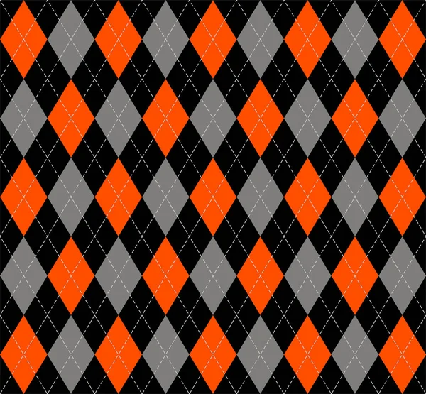 Halloween Argyle a cuadros. Fondo de jaula escocesa — Vector de stock