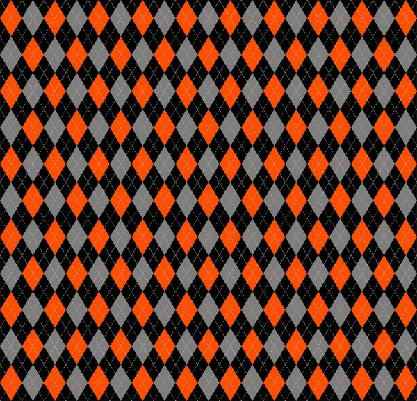 Halloween Argyle plaid. Fond de cage écossais — Image vectorielle