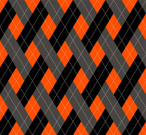 Plaid di Halloween Argyle. Sfondo gabbia scozzese — Vettoriale Stock