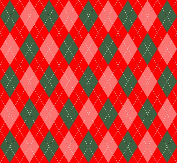 Navidad año nuevo Argyle. Patrón jaula escocesa — Vector de stock