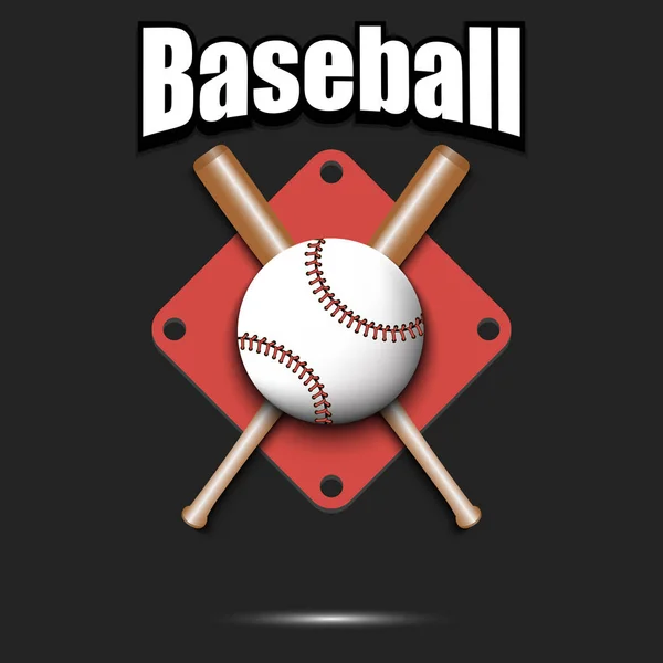 Vorlage für Design des Baseball-Logos — Stockvektor