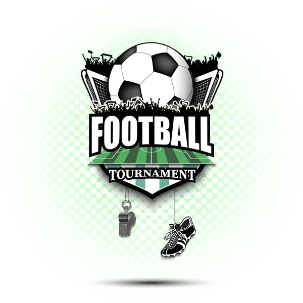 Voetbal logo ontwerp template — Stockvector