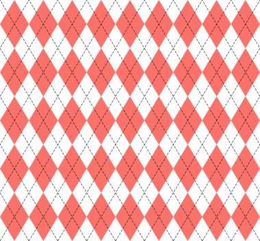 Argyle ekose mercan canlı renklerde. İskoç kafes