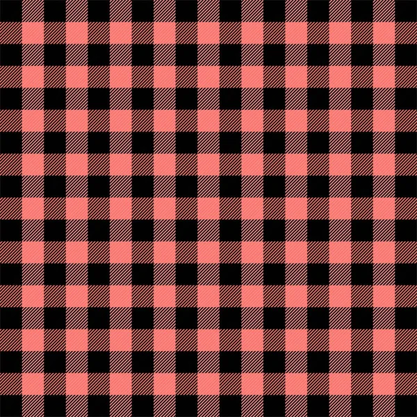 Plaid Buffalo. Tartan de corail vivant. Cage écossaise — Image vectorielle