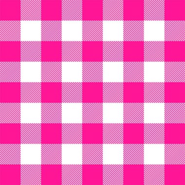 Buffalo şal. Plastik pembe tartan. İskoç kafes