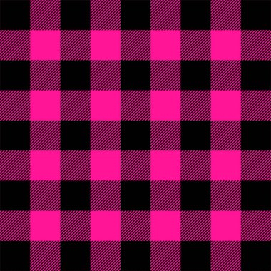 Buffalo şal. Plastik pembe tartan. İskoç kafes