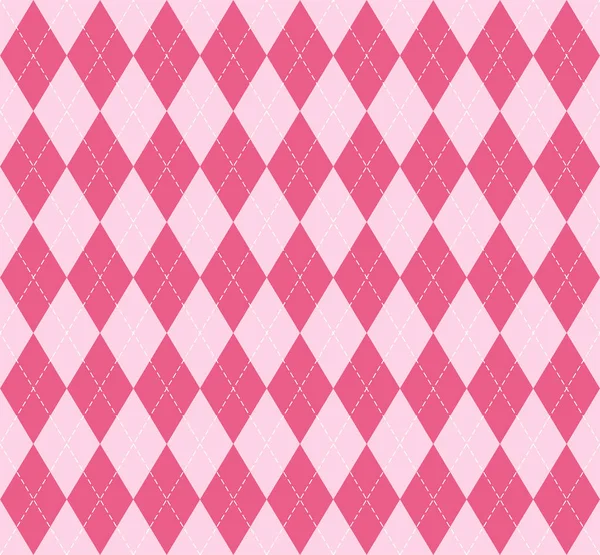 Valentines dayr Argyle. Patrón jaula escocesa — Vector de stock