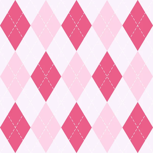 Valentines dayr Argyle. Patrón jaula escocesa — Vector de stock