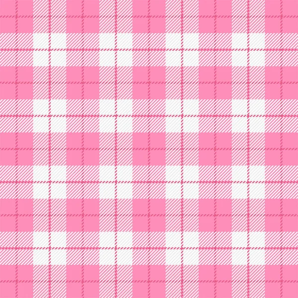 Plaid tartan Saint Valentin. Modèle Cage écossaise — Image vectorielle