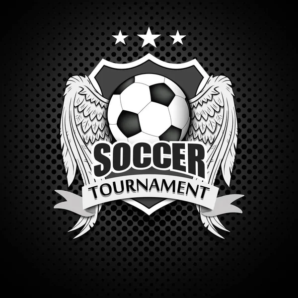 サッカーのロゴのテンプレートのデザイン — ストックベクタ
