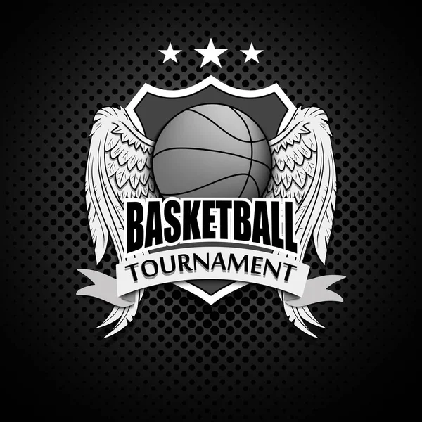 Modèle de logo de basket-ball — Image vectorielle