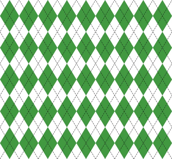 St. Patricks day Argyle. Pattern Scottish cage — Stock Vector