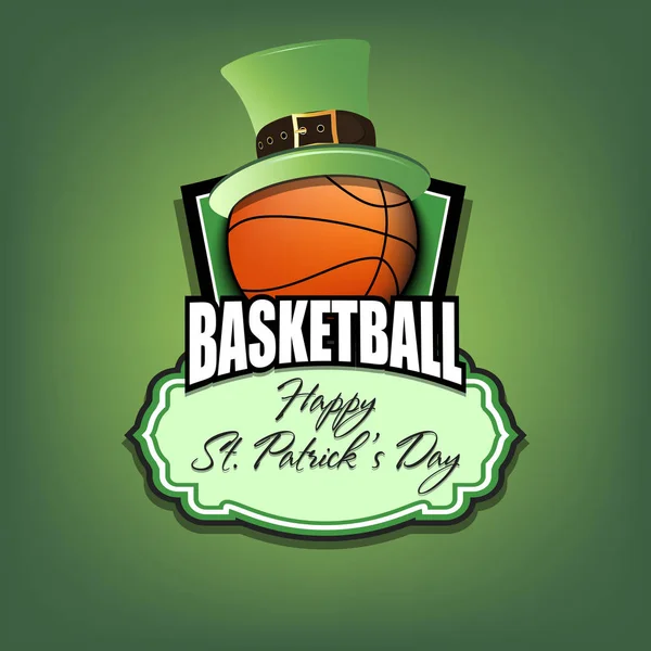 Happy St. Patrick day and Basketball ball
