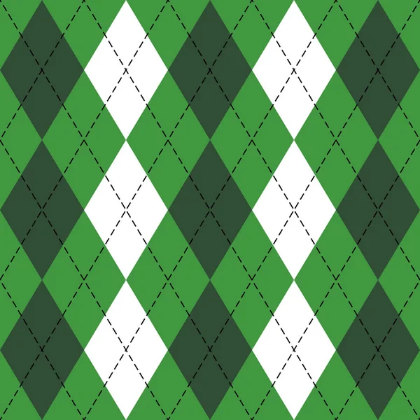 St. Patricks dag Argyle. Patroon Schotse kooi — Stockvector