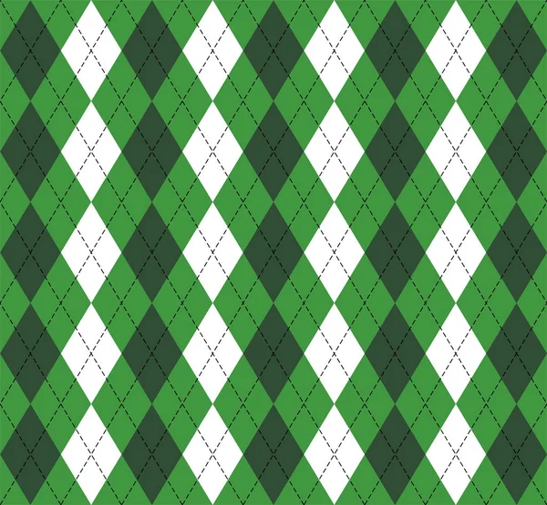 St. Patricks Day Argyle. Muster Schottischer Käfig — Stockvektor
