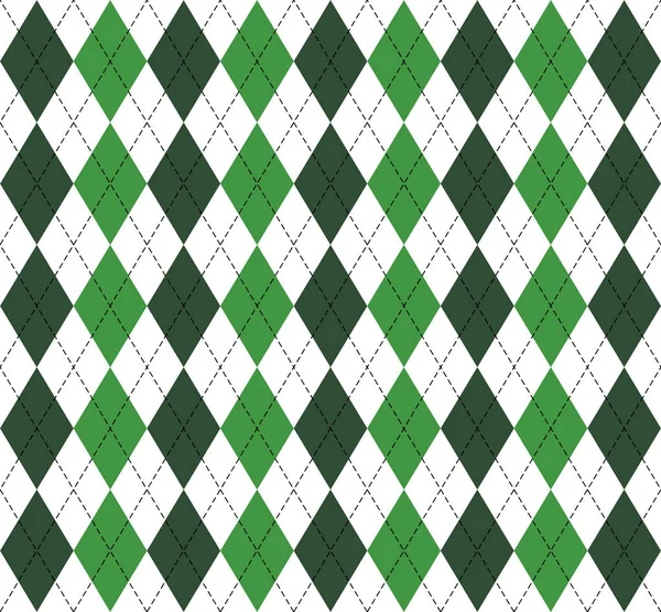 St. Patricks dag Argyle. Patroon Schotse kooi — Stockvector