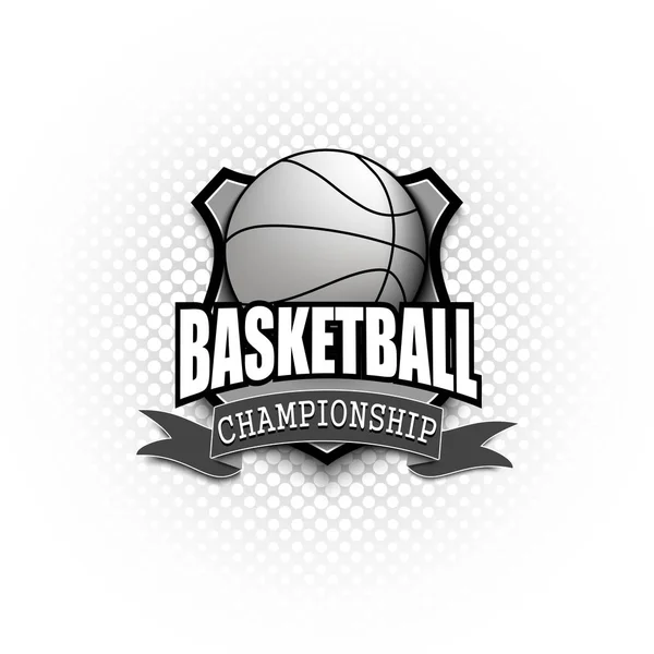 Design modello logo basket — Vettoriale Stock