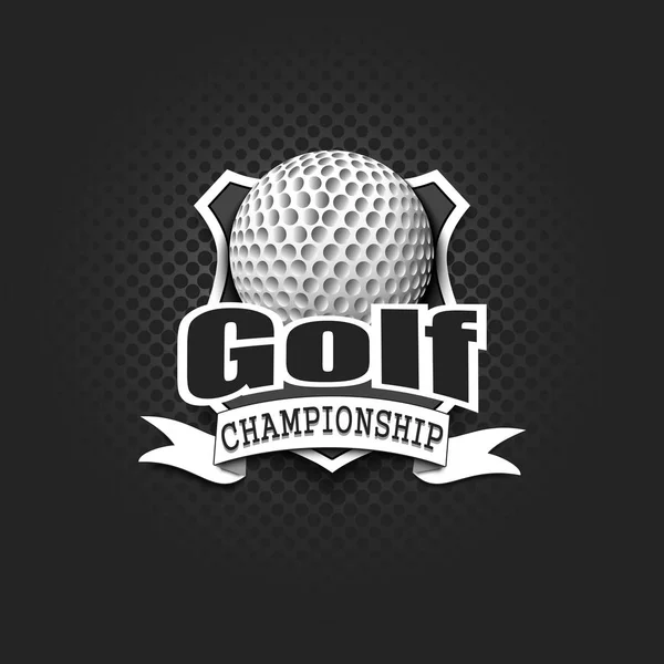 Golf logo tasarım şablonu — Stok Vektör