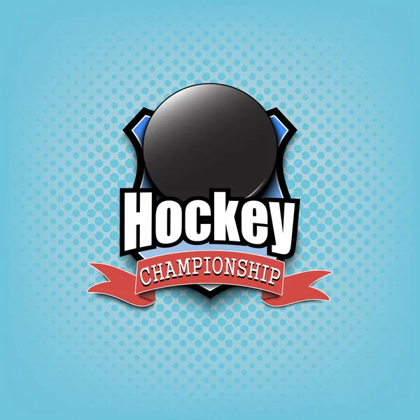 Hockey embleemontwerp sjabloon — Stockvector