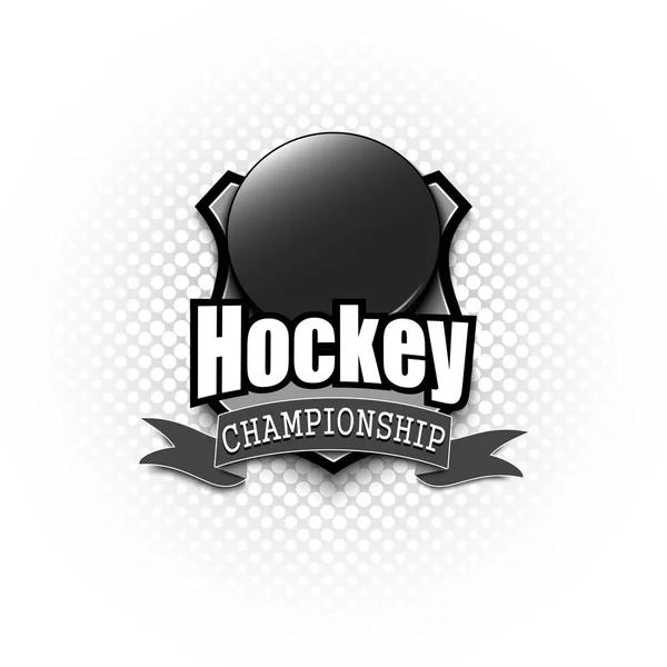 Design modello logo hockey — Vettoriale Stock