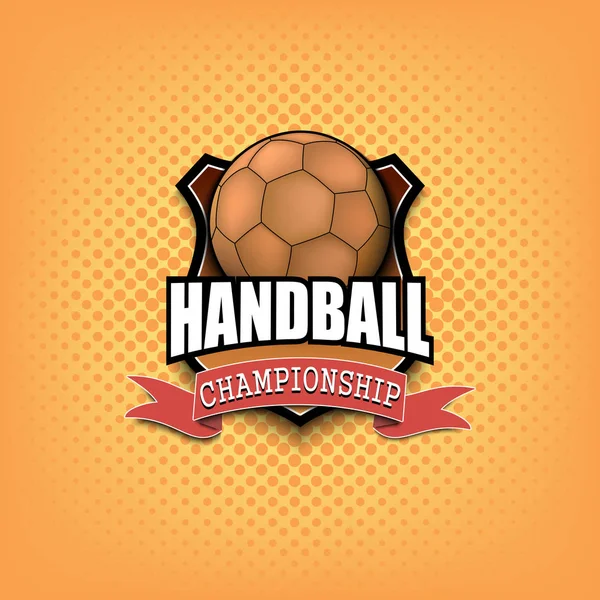Modèle de logo de handball — Image vectorielle