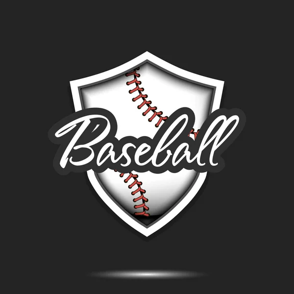 Шаблон дизайну логотипу бейсболу — стоковий вектор