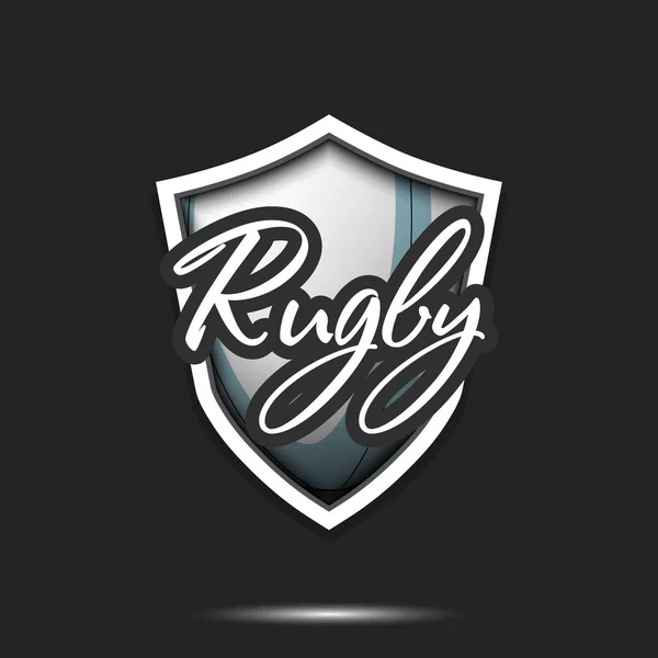 Modello di design logo Rugby — Vettoriale Stock