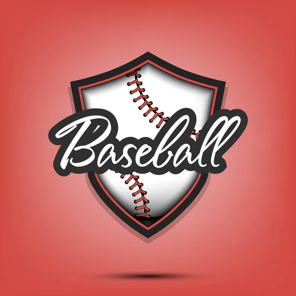 Plantilla de diseño de logotipo de béisbol — Vector de stock