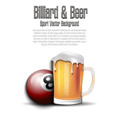 Bira bardağı ile Bilardo topu