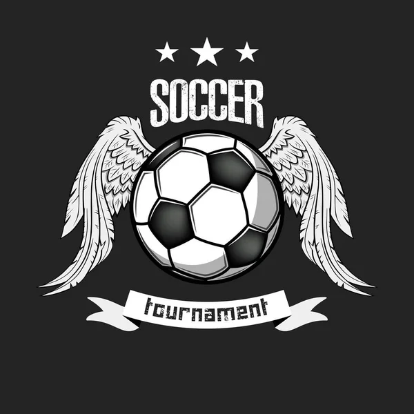 Шаблон футбольного логотипа — стоковый вектор