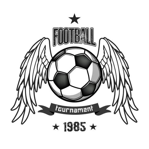 Modelo de design de logotipo de futebol — Vetor de Stock