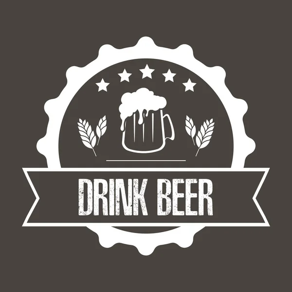 Beer logo template design — Stock Vector