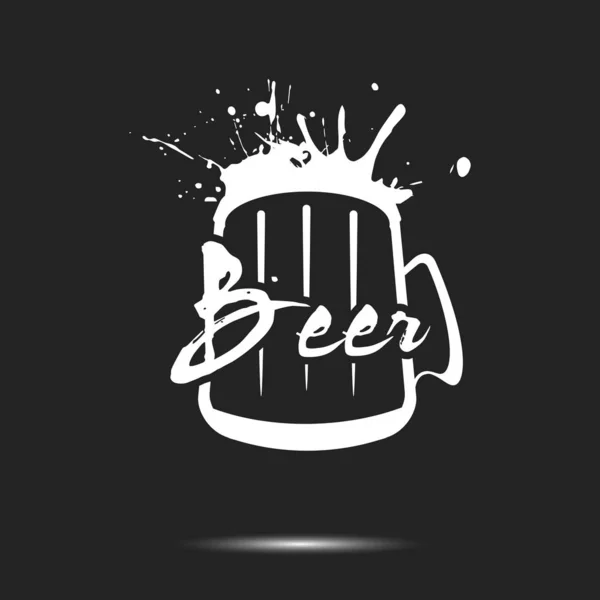 Design de modelo de logotipo de cerveja —  Vetores de Stock
