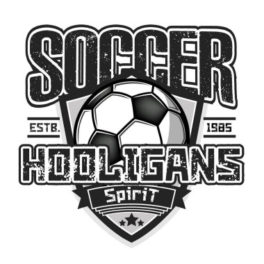 Futbol logosu. Futbol holiganlarının ruhu. 