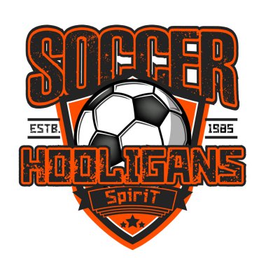 Futbol logosu. Futbol holiganlarının ruhu. 