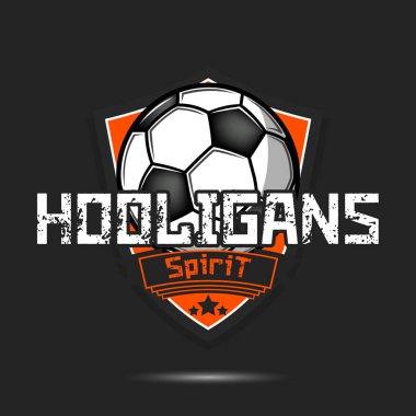 Futbol logosu. Futbol holiganlarının ruhu. 
