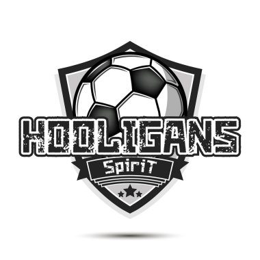 Futbol logosu. Futbol holiganlarının ruhu. 