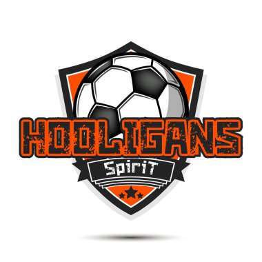 Futbol logosu. Futbol holiganlarının ruhu. 