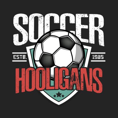 Futbol logosu. Futbol holiganlarının ruhu. 