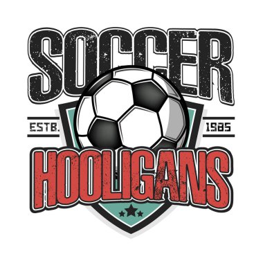 Futbol logosu. Futbol holiganlarının ruhu. 