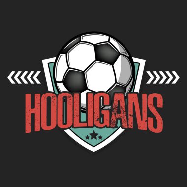 Futbol logosu. Futbol holiganları