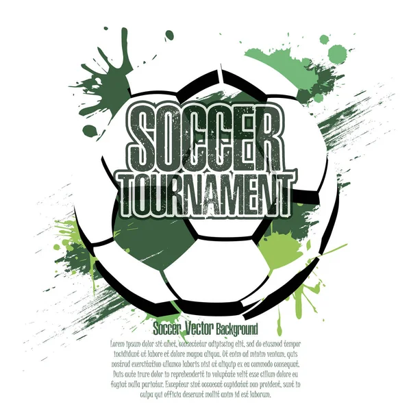 Soccer tournament flyer design template — Stock Vector