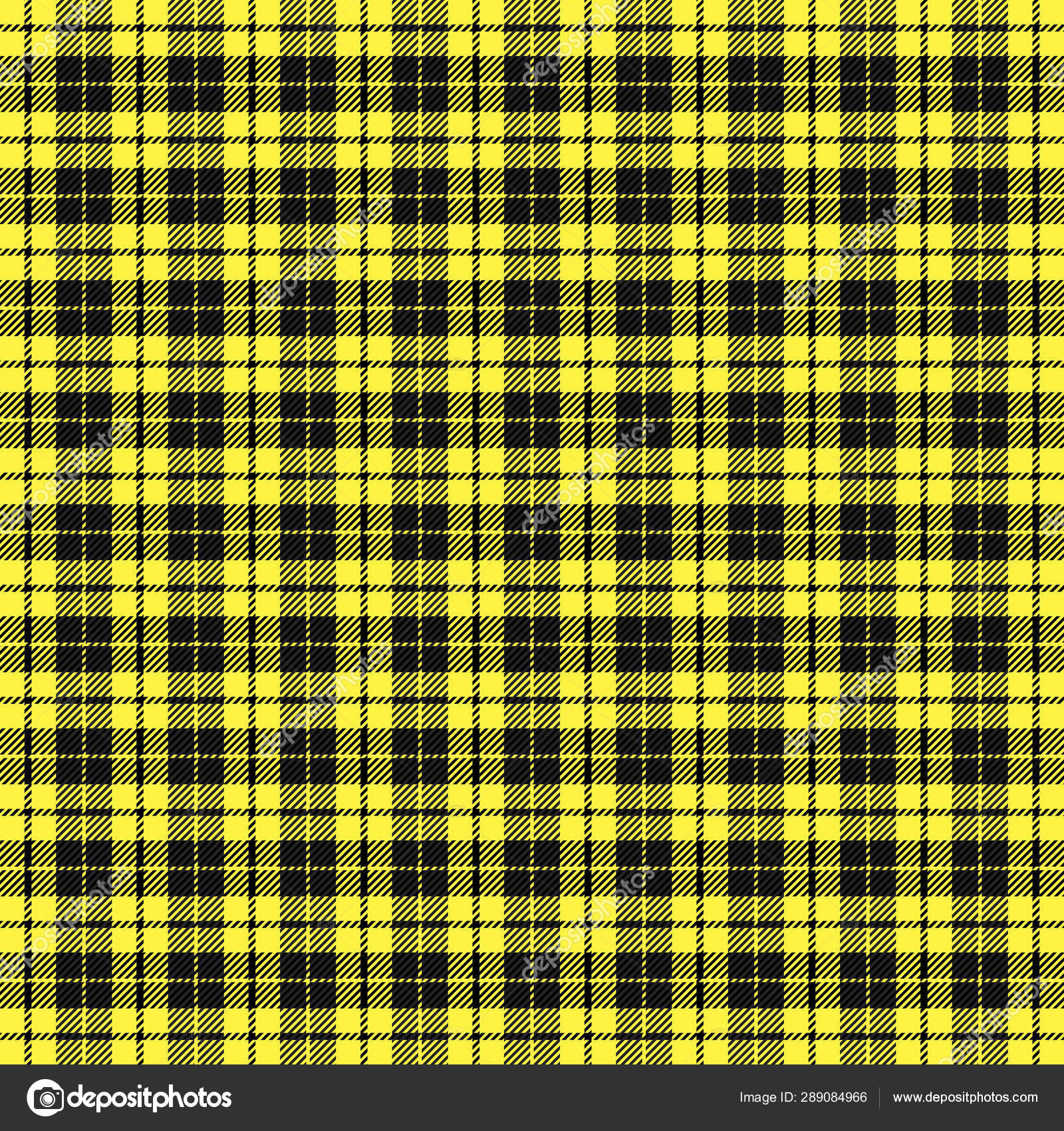 fundo de vetor padrão xadrez amarelo e preto, textura de tecido