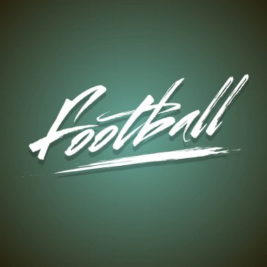 Banner karanlık arka plan üzerinde soyut yazıt futbol