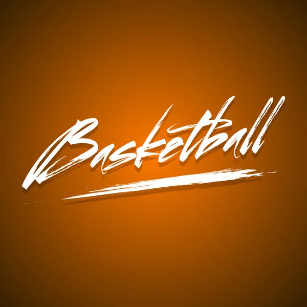 Bannière l'inscription abstraite basket sur fond sombre — Image vectorielle