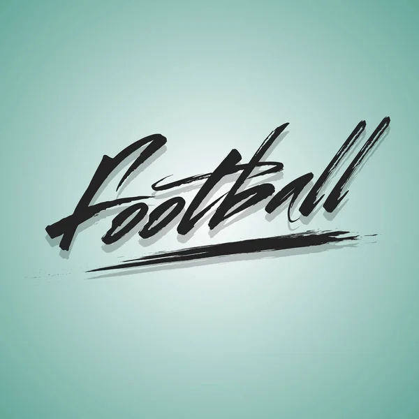 Banner mit der abstrakten Inschrift Fußball auf abgedunkeltem Hintergrund — Stockvektor